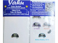 Yahu YMA7316 Yak-1B Early 1/72 Instrument Panel