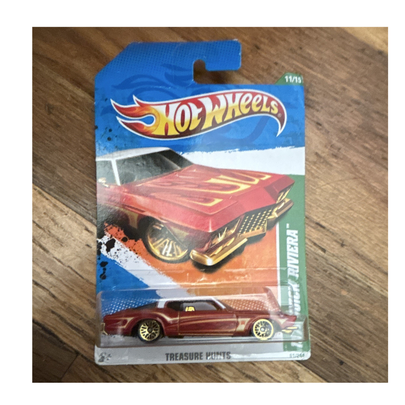 LOW LOW ALERT!  Treasure Hunt 1971 Buick Riviera 1:64 Red Diecast RARE FIND CAR!
