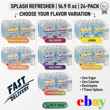 SPLASH Refrescante Sabor Agua 16.9oz Paquete de 24 - Elige tu Sabor Variedad Estuche