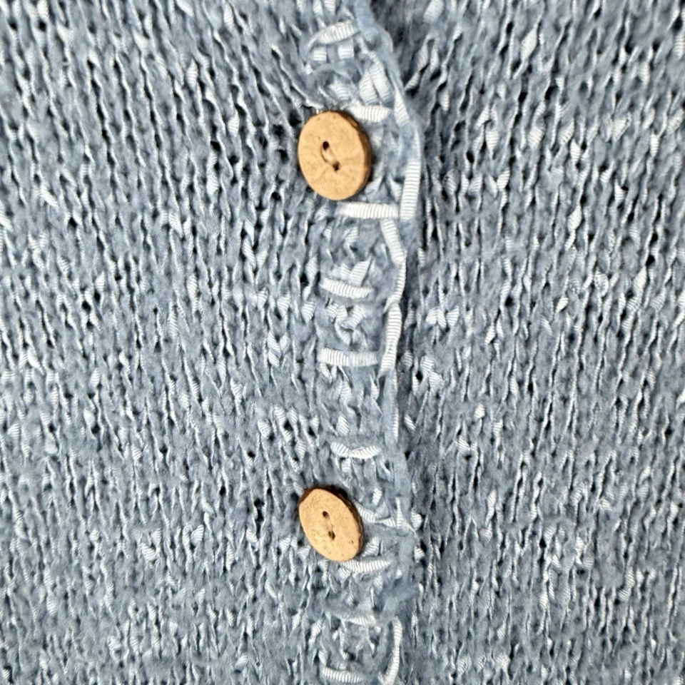 Cárdigan Willi Smith Mujer M Azul Claro Suéter Tejido Abotonado Grandmacore Foto 4 de 4