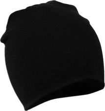 Century Star Baby Solid Black Knit Beanie Hat Unisex Size 6-36 Months