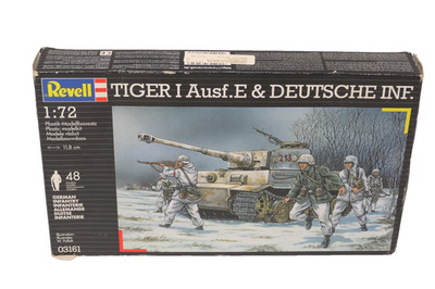 German Tiger I Ausf. E. & Deutsche Inf. 1:72 Scale Tank Model Kit Revell #03161