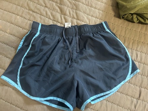 Member's Mark Women's Solid Navy Blue Running Shorts, Drawstring Elastic Waist M - Picture 1 of 3
