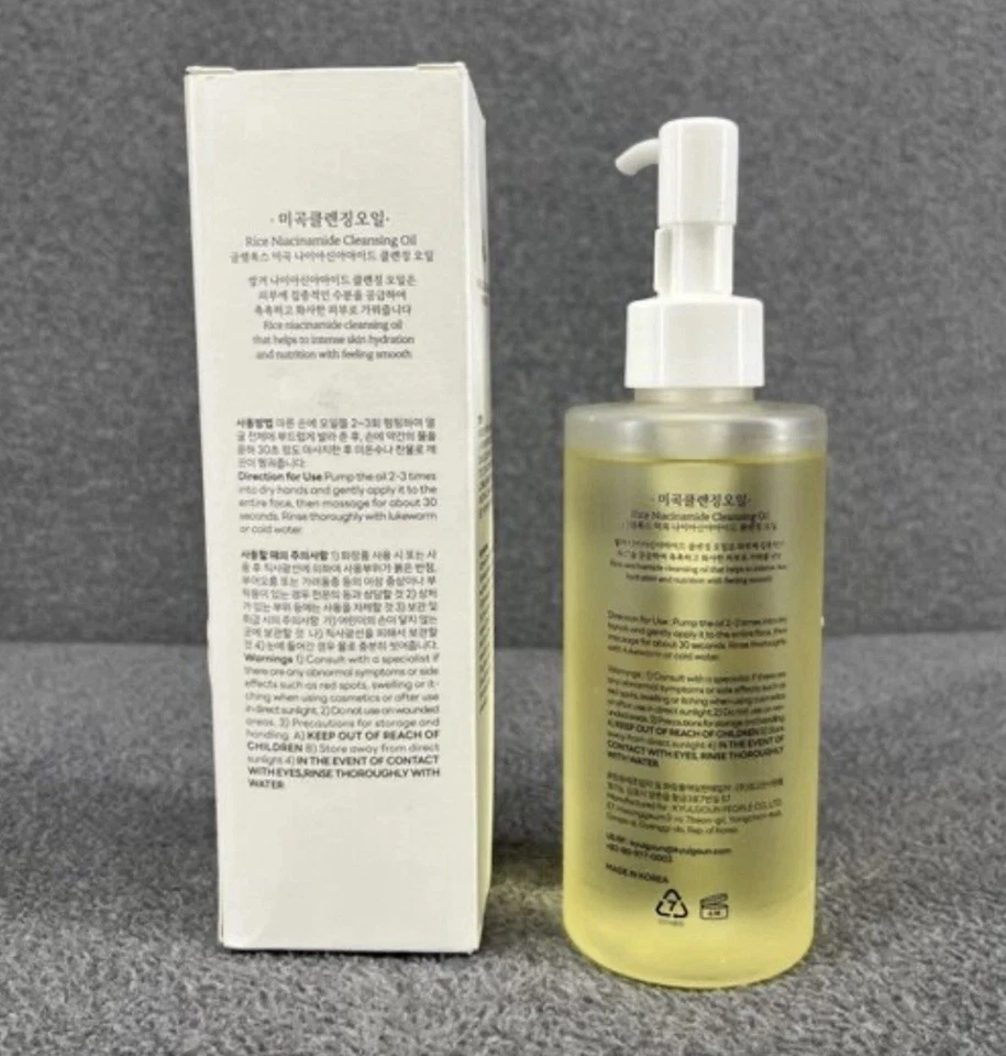 Очищающее масло ниацинамида риса GLAMFOX 6,76 жидк. унц, 200 мл увлажняющее и светящееся - Изображение 4 из 4