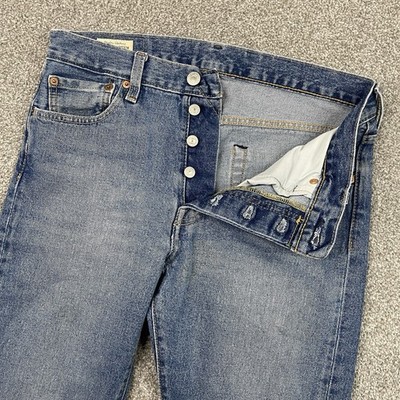 Levis Premium 501 ST Jeans Men 30x32 (Fit 30x31) Slim Taper Big E Button Fly