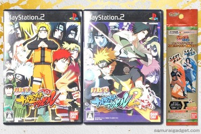 Naruto Shippuden: Ultimate Ninja 4+5 (Narutimate Accel 1+2) PS2 + Bookmark Japan