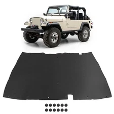 For Jeep Wrangler YJ 1987-1995 Hood Insulation Pad 1/2'' With Clips Low Profile