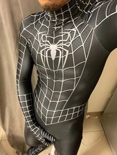 Black Raimi Venom Spider-man Jumpsuit Cosplay Costume Men 3D Bodysuit Halloween