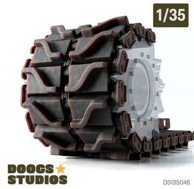 1/35 Doogs Studios #135046 Sherman T80E5 HVSS Workable Track Set IDF