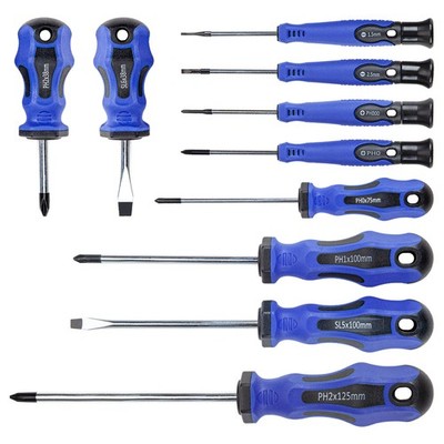 10-Piece Magnetic Screwdriver Set 6 Phillips and 4 Flat, Professional Cushion...