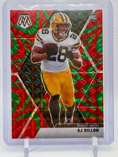 2020 Panini Mosaic - AJ Dillon Rookie Reactive Green Mosaic Prizm #226