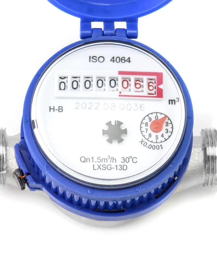 QWORK Water Meter, 1/2" NPT 304 Stainless Steel Cold Water Flow Meter with Pulse - Image 4 of 4