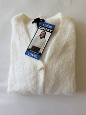 DKNY Sweater Button Down Youth Large 14/16 White