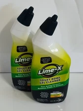 Lime-x Liquid TOILET BOWL GEL CLEANER, Removes Lime Calcium Rust 16 oz x 2