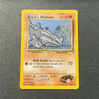 Brock's Rhyhorn 70/132 Gym Challenge Englisch Pokémon TCG