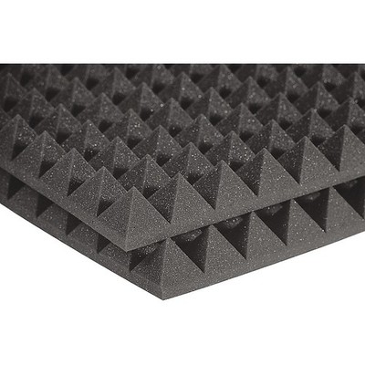Auralex 2'' StudioFoam Pyramid 2''x2'x2'' Panels (12 pack) Charcoal 2''