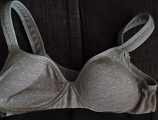 Women s Gray Solid Sports Bra Size L Adjustab...