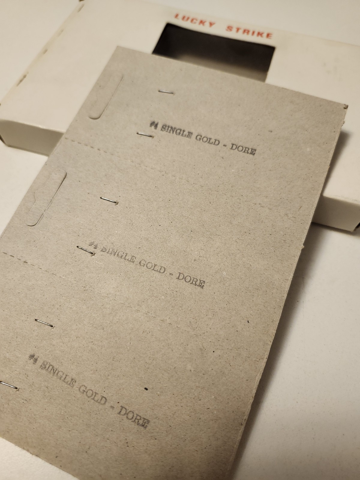 Vintage Lucky Strike Single Gold Dore Spinners on Cards NEW 50's or 60's NEW - Image 4