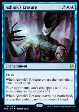 Magic/MTG Ashiok's Erasure THB-43 Rare Englisch Excellent