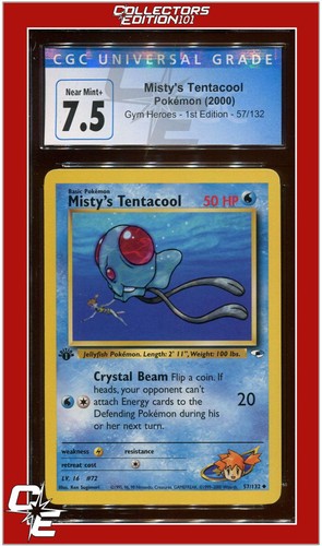 Misty's Tentacool (1st Edition) graded CGC 7.5 for sale on eBay