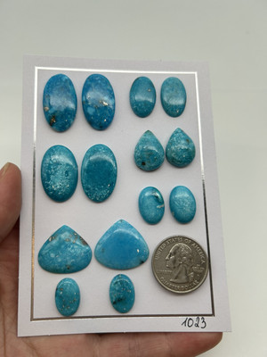 Pair of Turquoise Cabochons to make several Pairs of Earrings Gram25. Ct127 1023