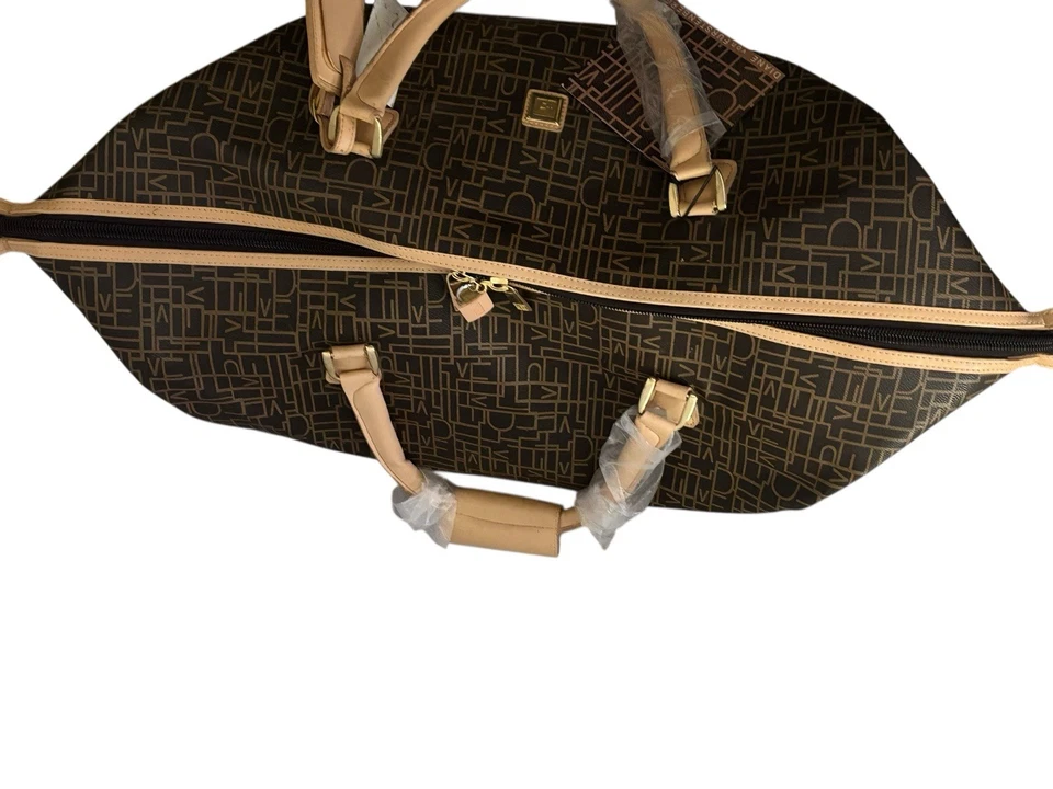 NWT Diane Von Furstenberg Brown Monogram Luggage Wheeled Travel & Overnight Bag - Image 2 of 4
