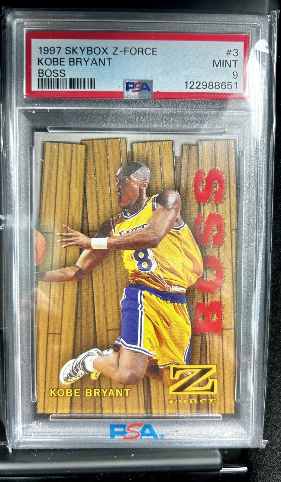 Kobe Bryant 1997 Skybox Z-Force #3B Boss Price Guide - Sports Card