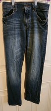 Wrangler Classic Straight Jeans Boys Size 12 Regular Dark Wash Denim Adj Waist
