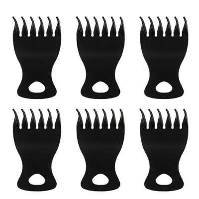 6pcs Männer Retroöl Slick Combs Frisur breites Zahn Friseur Kämme