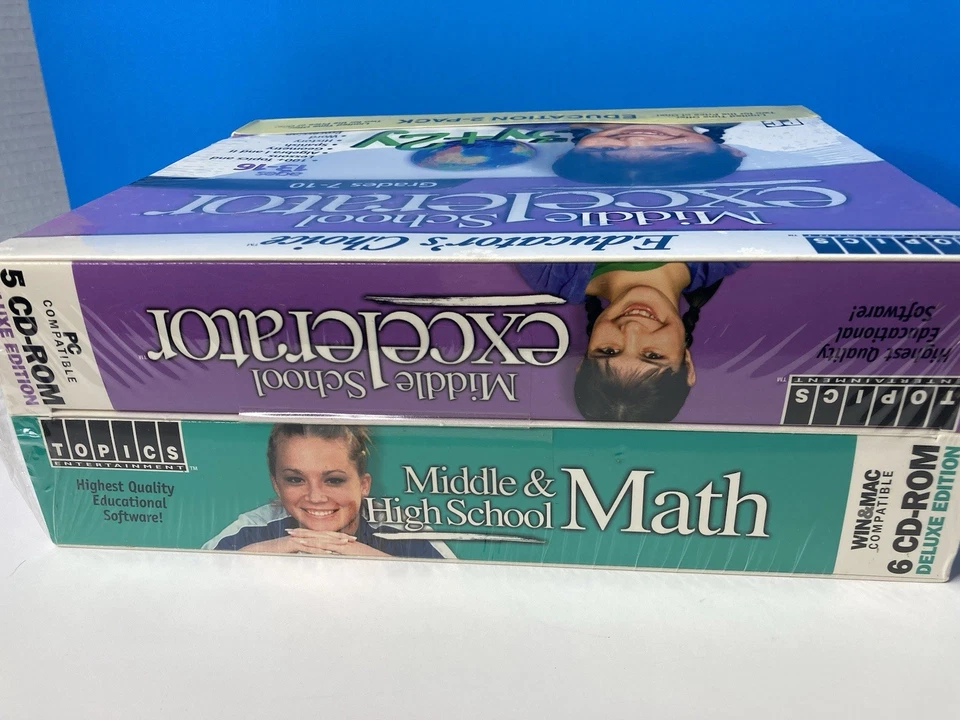 Vintage Educator's Choice Middle High School Math and Excelerator PC CD ROM NOS - Image 4 of 4