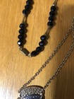10 NECKLACES VTG. TO MODERN SILVER & GOLD TONE BEADS & MIXED MATERIALS — photo 3