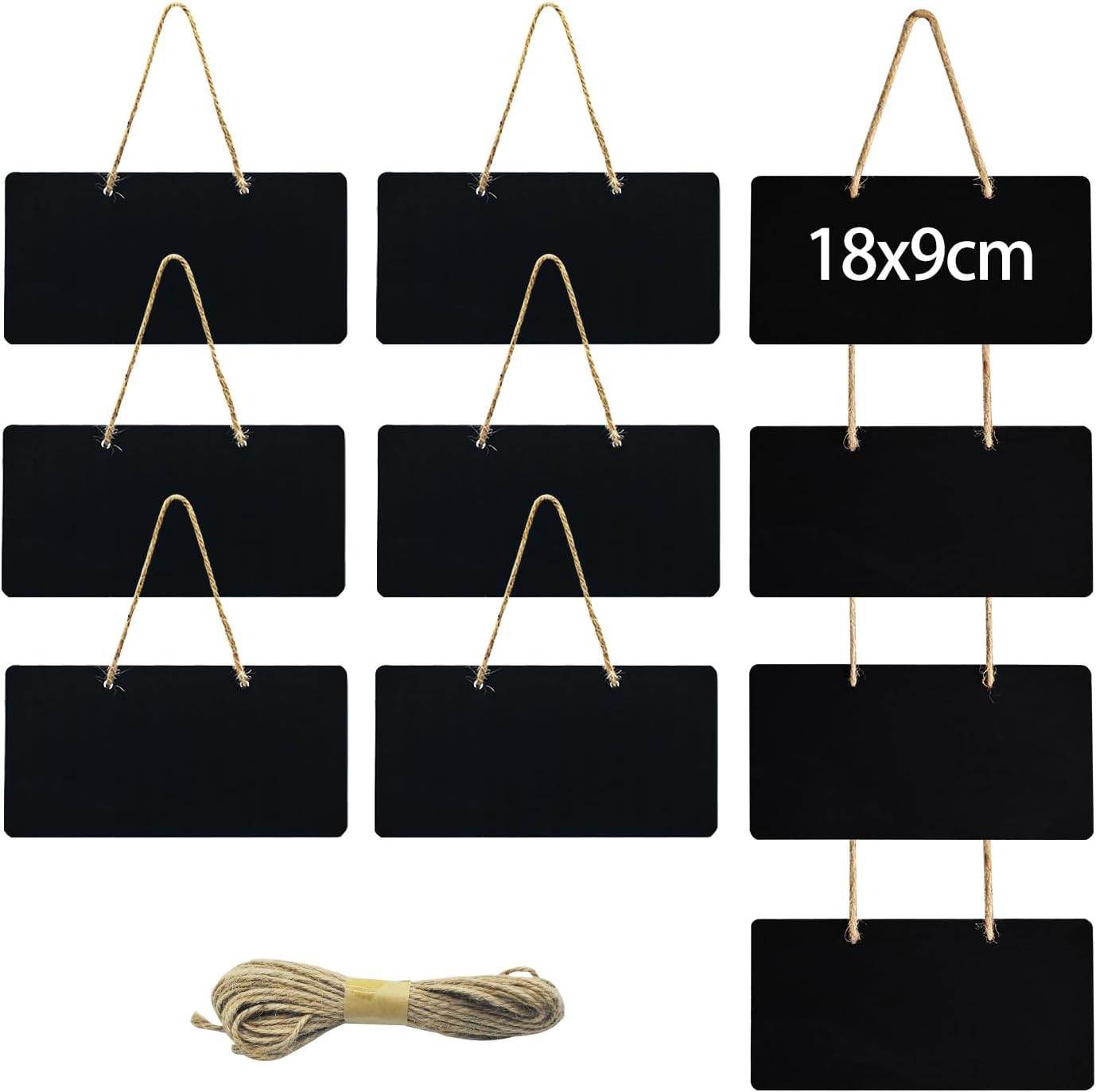 10Pcs Chalk Board Hanging,Small Hanging Blackboard Sign,Mini Chalkboard