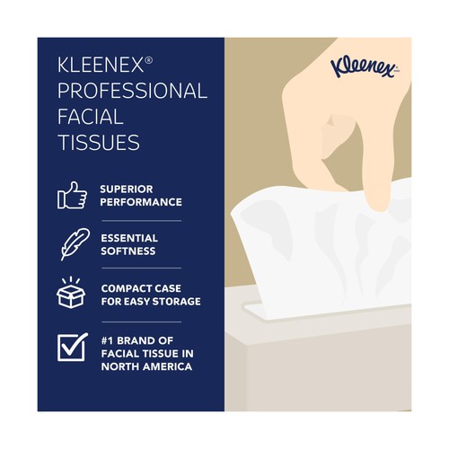 Kleenex Tessuto Viso Professionale, Bulk (03076), 2 Strati, Bianco, Piatto in Scatola Fo... - Foto 9 di 10
