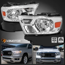 Fits 2019-2024 Dodge Ram 1500 Replacement Headlights Head Lamps Left+Right 19-24
