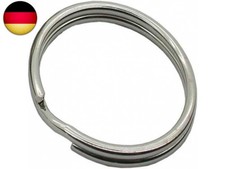 Merriway BH01819 19 mm Schl&uuml;sselring Spaltring, Vernickelt / Wei&szlig;, 20 St&uuml;ck