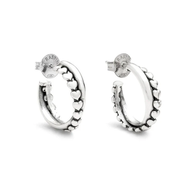 Orecchini a forma di cuore, in argento Sterling, misure