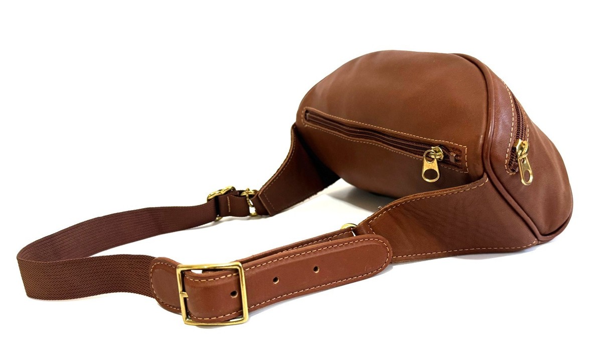 RARE Coach Vintage British Tan Leather Waist Pouch Fanny Pack
