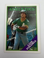 #238 Luis Polonia [Rookie] Athletics 1988 Topps Baseball Card NM. rookie card picture