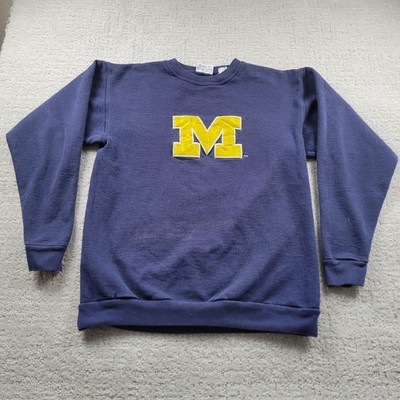 Michigan Wolverines Sweatshirt Mens Large Blue NCAA Football Team Edition