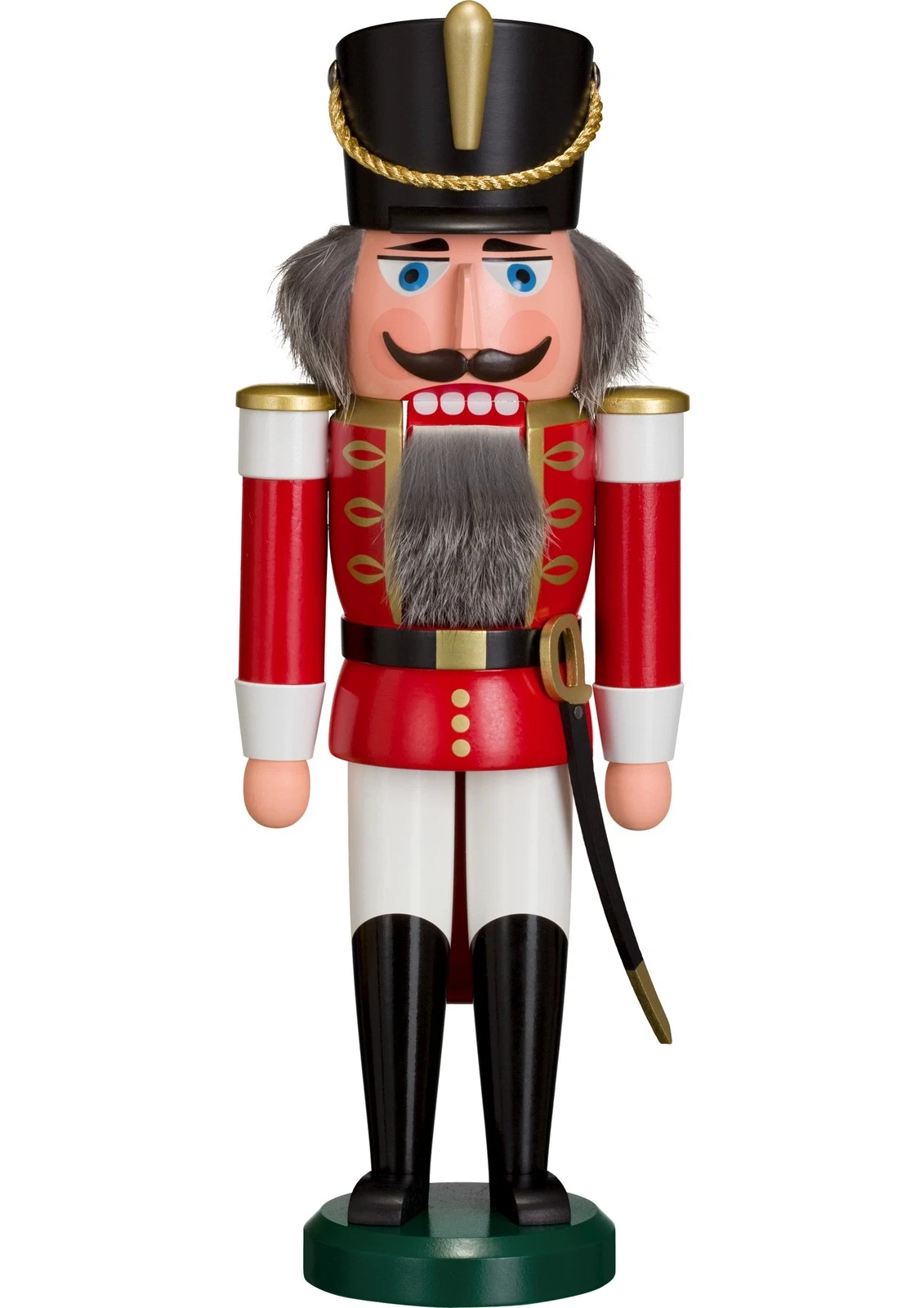 German nutcracker hussar red, height 37 cm / 15 inch, original Erzgebirge by ...