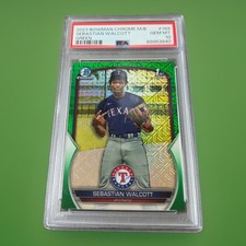 2023 Bowman Chrome - Sebastian Walcott #BCP-189 Green Mojo Refractor /99 (RC)