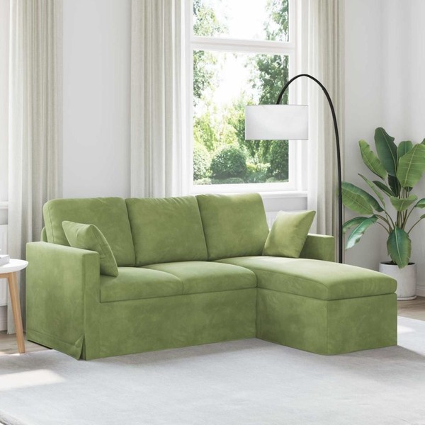 Sofa HellgrüN 178 X 134 X 80 Cm Samt-image