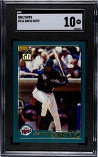🔥 2001 TOPPS #136 DAVID ORTIZ SGC 10 - Low Pop