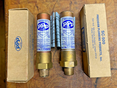 PPP SC-500 A 1/2'' NPT Threaded Water Hammer Arrestor, Lot Of 2
