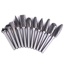 1/4" Tungsten Carbide Burr 6.35mm Double Grain Rotary Cutter File Grinder Bit