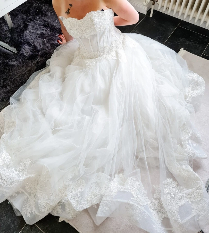 Brautkleid Hochzeitskleid Prinzessin Gr. 34 bis 38 - Bild 3 von 4