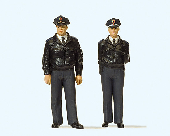 Preiser 44909 Spur G - Polizisten Stehend In Blauer Uniform Neu Und Ovp-image