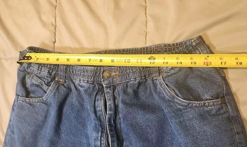 Damen Ice House Flanell gefüttert Gummibund Denim. Übergröße 2x - Bild 8 von 8