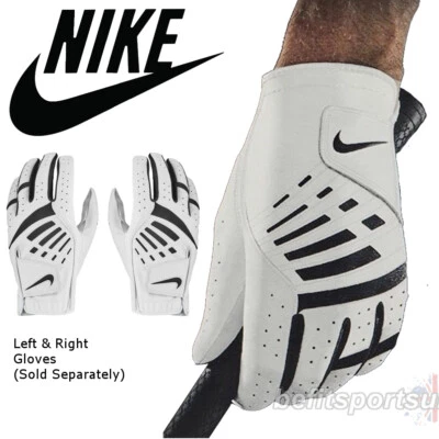 NIKE GOLF HANDSCHUH LINKS RECHTS HERREN DURA FEEL BOWLING STRETCH SYN LEDER WEISS