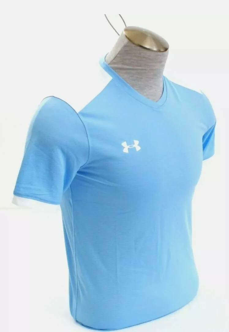 Under Armour UA Threadborne Blue Match Short Sleeve Soccer Jersey Men s Small